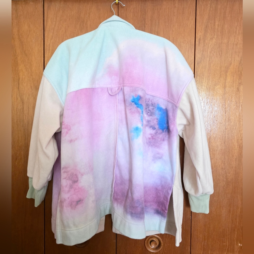 Pilcro Anthropologie Cotton Microfleece Button-Front Jacket Pilcro. Size L - Picture 6 of 8